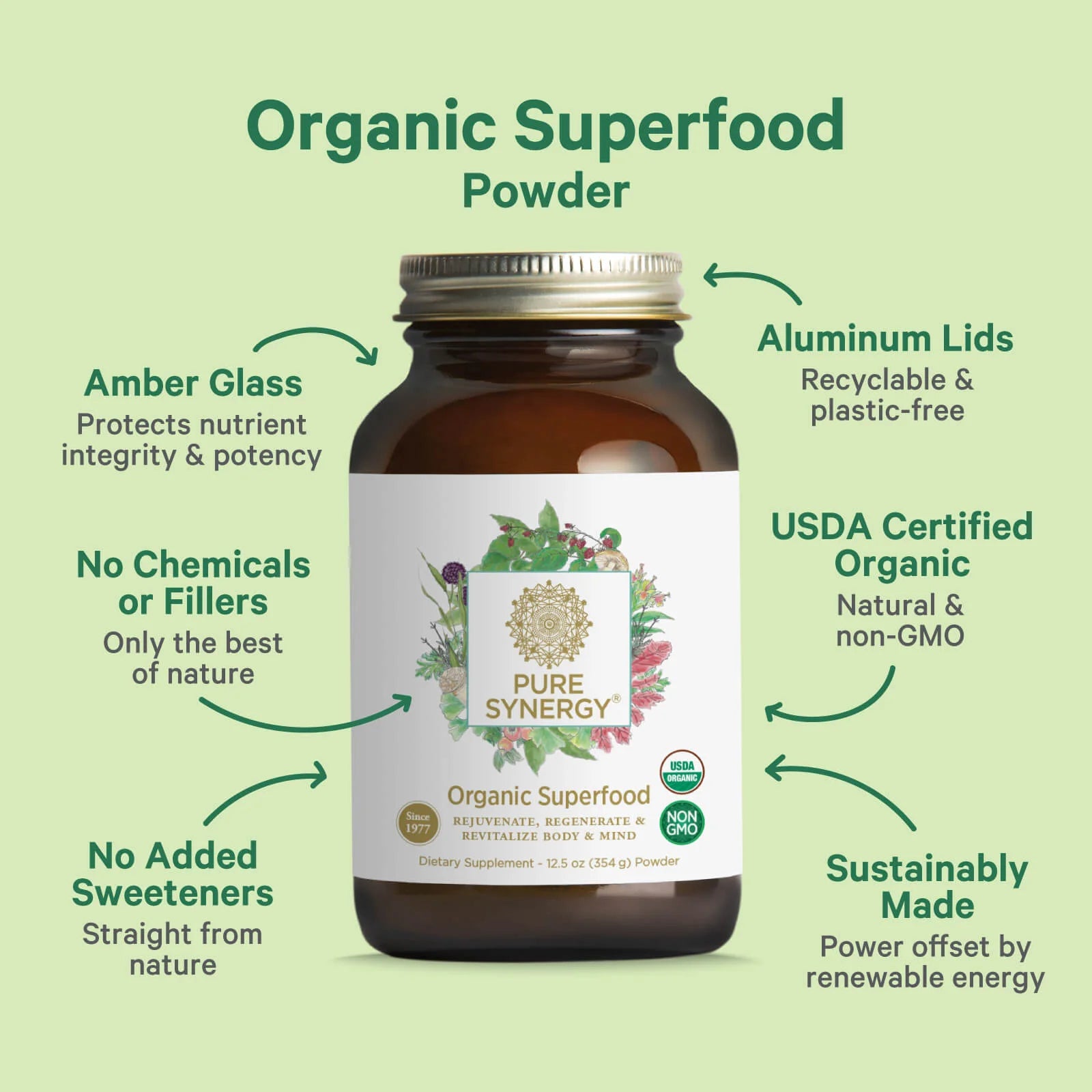 Pure Synergy® Organic Superfood — 12.5 oz Powder