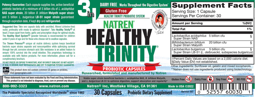 Natren Healthy Trinity® (3-in-1) 90 Capsules