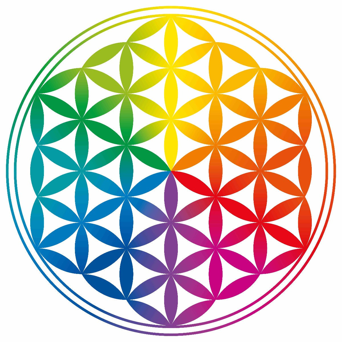 Colourful Flower Of Life Sticker